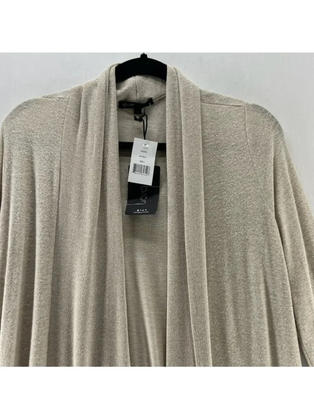 Gibson Open Front Cozy Cardigan Womens S Knit Pockets Long Sleeve Shawl Oatmeal